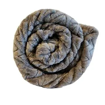 The Big One Throw Blanket Plush Super Soft Warm Cozy for Living Room 60 x 72 inches Oversized (Gray Chevron)