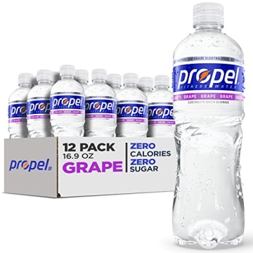 Propel, Grape, Zero Calorie Sports Drinking Water with Electrolytes and Vitamins C&E, 16.9 Fl Oz (Pa...