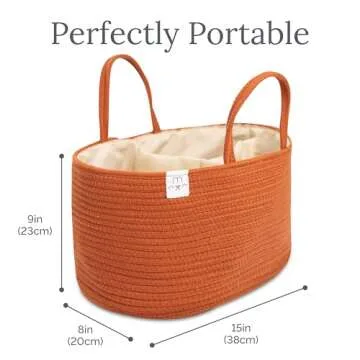 Natemia Premium Baby Diaper Caddy Organizer - Baby Gift Basket for Shower, Portable Diaper Organizer for Changing Table, Newborn Essentials, Nursery Basket