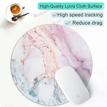 Premium Pink Marble Mouse Pad Non-Slip Washable Design