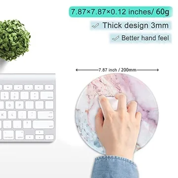 Premium Pink Marble Mouse Pad Non-Slip Washable Design
