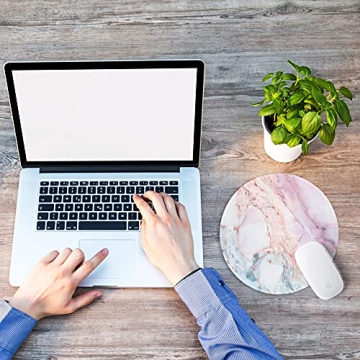 Premium Pink Marble Mouse Pad Non-Slip Washable Design