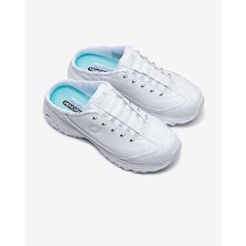 Skechers Sport Women's D'lites Bright Sky Fashion Sneaker, White/Silver, 9.5 W US