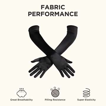 BABEYOND Long Satin Gloves for Parties and Costumes