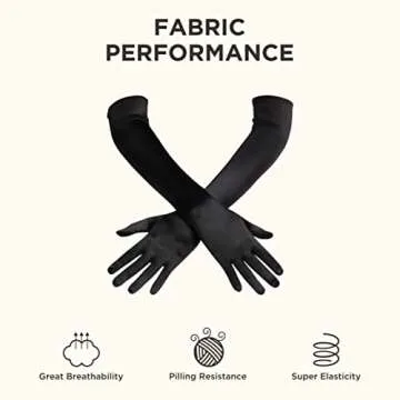 BABEYOND Long Satin Gloves for Parties and Costumes