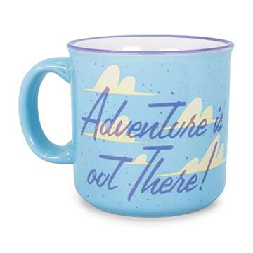 Disney Pixar UP "Adventure Is Out There" 20-Ounce Ceramic Camper Mug | BPA-Free Travel Coffee Cup Fo...
