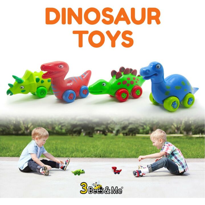 Dinosaur Car Toys for Toddlers | Fun 4-in-1 Play Set