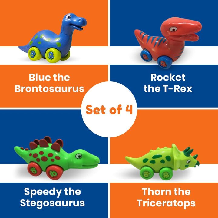Dinosaur Car Toys for Toddlers | Fun 4-in-1 Play Set