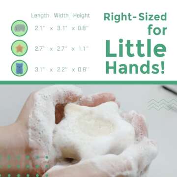 myHomeBody Konjac Baby Sponge for Bathing, Cute Shapes Natural Kids Bath Sponges for Infants, Toddle...