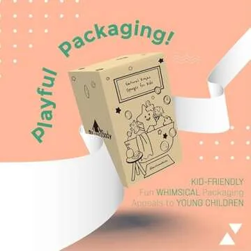 myHomeBody Konjac Baby Sponge for Bathing, Cute Shapes Natural Kids Bath Sponges for Infants, Toddler Bath Time, Natural and Safe Plant-Based Konjac Baby Bath Toys, 3pc. Set: Elephant, Bear & Star