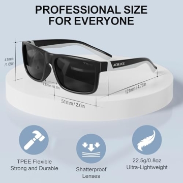 ACBLUCE Kids Polarized Sunglasses for Sports Ages 6-12