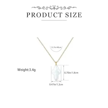 Dckazz Baroque Pearl Cross Necklace Elegant Gold Pendant