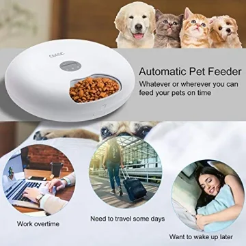 Smart 6-Meals Automatic Cat Feeder, Programmable & USB Power