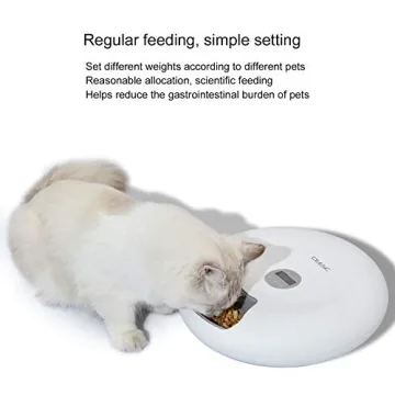Smart 6-Meals Automatic Cat Feeder, Programmable & USB Power