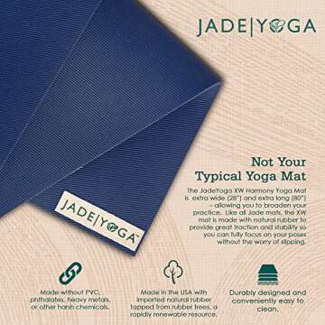 JadeYoga XW Harmony Yoga Mat – Extra Wide and Extra Long Yoga, Workout, Home Exercise, Fitness Mat...