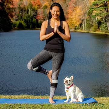 JadeYoga Extra Wide Harmony Yoga Mat - 80" Midnight Blue