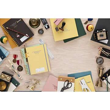 DesignWorks Ink Standard Issue Yellow Planner Notebook No. 3 Journal with Lined Pages, Elastic Closu...