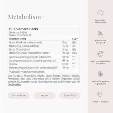 JSHealth Vitamins, Metabolism+ Formula, Healthy Natural Energy Support, Metabolism Maintenance Supplement (60 Capsules)