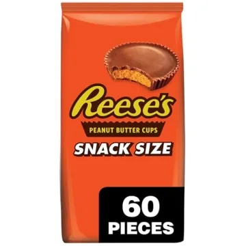 REESE'S Snack Size Milk Chocolate Peanut Butter Cups, 33 oz Bag—60 Pieces