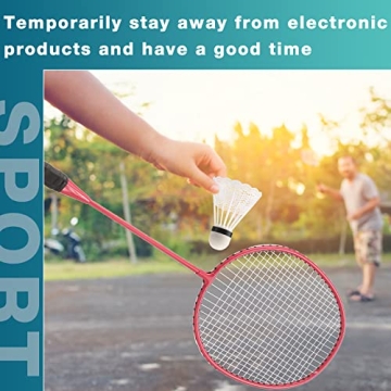 Woanger Badminton Rackets Set with 15 Shuttlecocks for Outdoor Fun