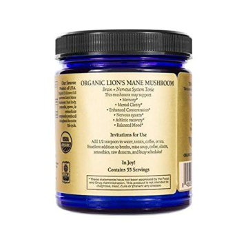 Organic Lion's Mane Mushroom Powder for Memory Focus