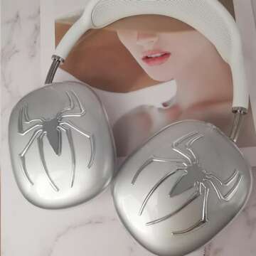 MORWLAT Case Cover for AirPods Max, Clear Cool Spider TPU Soft Cases for Men&Women Accessories Protective Cover for Apple AirPods Max (Spider)