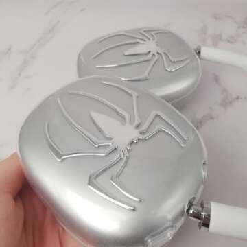 MORWLAT Case Cover for AirPods Max, Clear Cool Spider TPU Soft Cases for Men&Women Accessories Protective Cover for Apple AirPods Max (Spider)