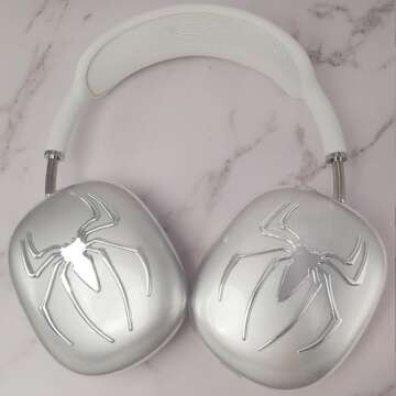 MORWLAT Case Cover for AirPods Max, Clear Cool Spider TPU Soft Cases for Men&Women Accessories Protective Cover for Apple AirPods Max (Spider)