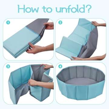 ChengFu Dog Ball Pit, Foldable Ball Pit for Dogs, Ball Pit for Dog, Dog Ball Pit for All Types of Dogs, Suitable for Indoor and Outdoor Activities (39.37inches in Diameter,No Ball Included)