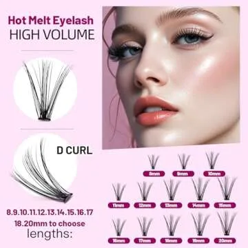 Dedila 8-22mm to Choose 20D/40D/60D/80D/100D Individual False Eyelashes Makeup Cluster Eyelashes Thickness 0.07mm D Curl Natural long Black Soft 3D Eye Lashes Extensions (20D-12mm)