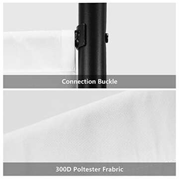 Room Divider 72 inch Privacy Screens Single Panel Portable Partition Screen Steel Frame& Frabic Office Partition for Home Office Dorm Decor White