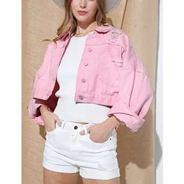 Trendy Rhinestone Fringe Denim Jacket for Women