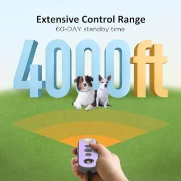 PATPET Shock Collar for Dogs(10-120lbs), 4000ft Rechargeable IPX7 Waterproof Training Collar with Re...