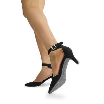 DREAM PAIRS Kitten Heel Low Heel for Women Closed Pointed Toe Pumps Wedding Party Sexy Dress Shoes Lowpointed,Size 9,Black/Nubuck,LOWPOINTED