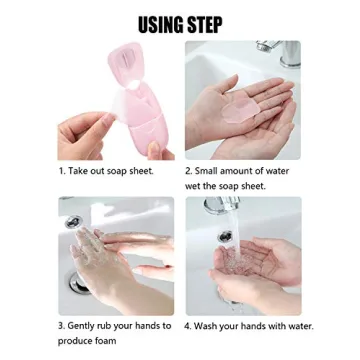 KISEER Mini Portable Soap Sheets for Travel & Camping