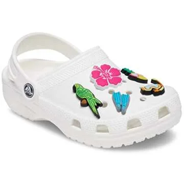 Crocs Jibbitz 5-Pack Summer Shoe Charms | Jibbitz for Crocs, Tropical Resort, One Size