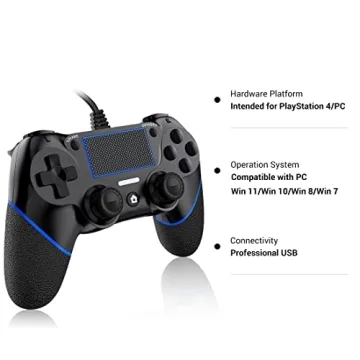 DIANVEN Wired Controller for PS4 and PC Gaming Remote