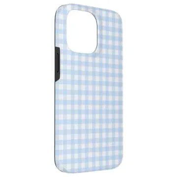 iPhone 14 Pro Max Light Blue Gingham,squares,checked,plaid,pattern Case