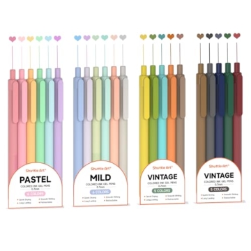 Shuttle Art Colored Retractable Gel Pens - 22 Unique Colors for Writing and Arts