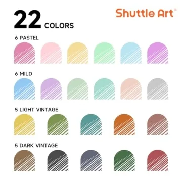 Shuttle Art Vibrant Gel Pens - 22 Colors for Creativity