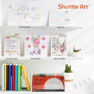 Shuttle Art Vibrant Gel Pens - 22 Colors for Creativity