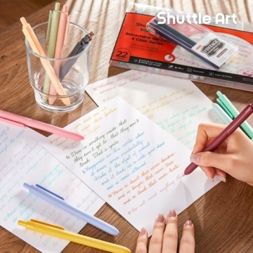 Shuttle Art Vibrant Gel Pens - 22 Colors for Creativity