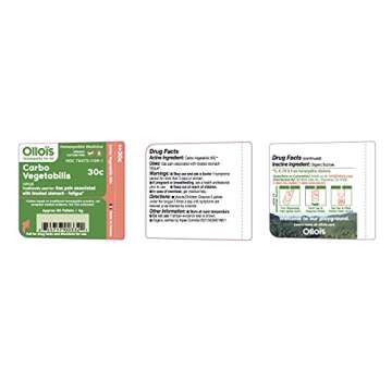 OLLOIS Carbo Vegetabilis 30c, Organic, Lactose-Free Homeopathic Medicine, 80 Pellets (Pack of 1)