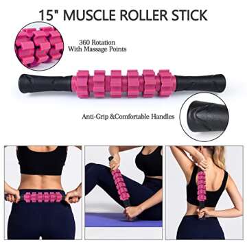 JOYENERGY 5 in 1 Foam Roller Set for Muscle Relief