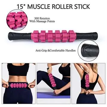 JOYENERGY 5 in 1 Foam Roller Set for Muscle Relief