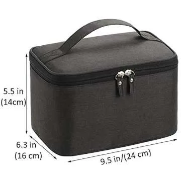 Durable HOYOFO Makeup Bag with Mesh Pocket for Travel