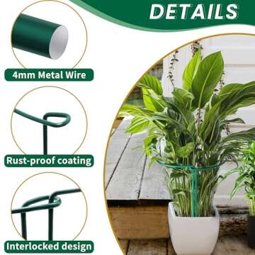 Durable Garden Support Stakes for Peonies, Tomatoes & More