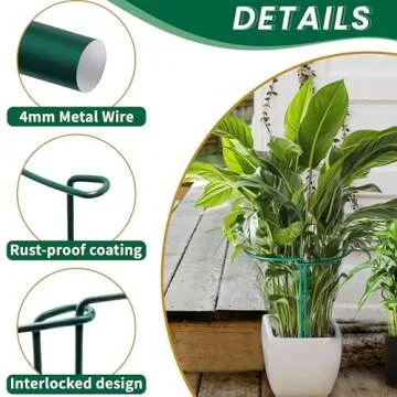 Durable Garden Support Stakes for Peonies, Tomatoes & More