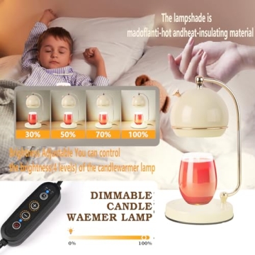 Flame-Free Candle Warmer Lamp with Timer & Dimmer