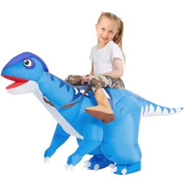 GOOSH Inflatable Dinosaur Costume for Kids Halloween Fun